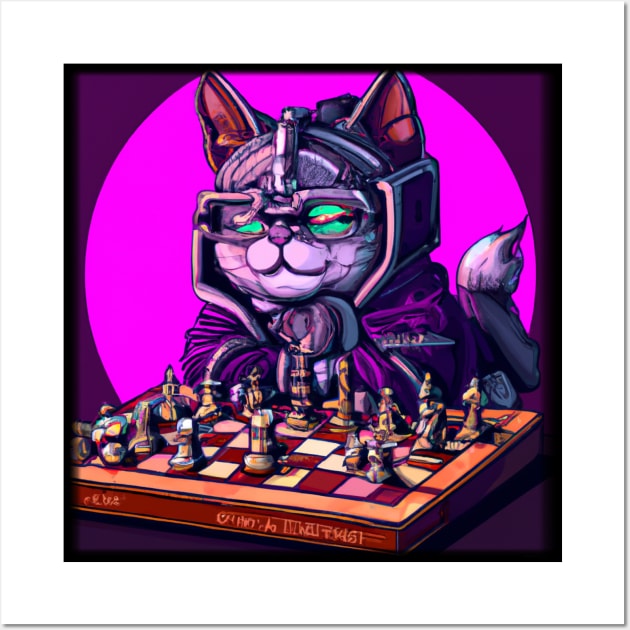 Cyberpunk Kitty Wall Art by Bigrum P. Bear Designs